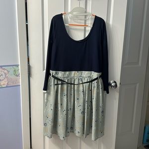 ModCloth dress, size 1X, midi length, long sleeve.